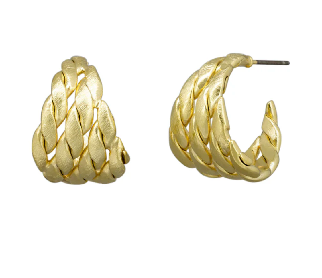 Basket Weave Hoops