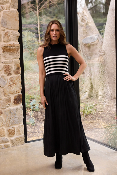 Gabriel Dress Black w White