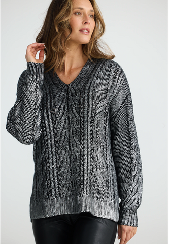 Satellite knit Black Metallic
