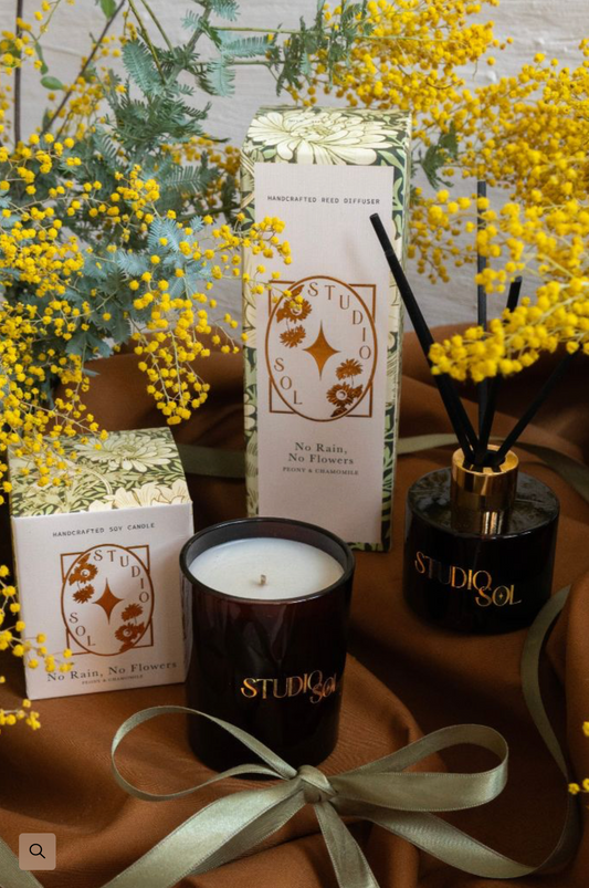 No Rain , No Flowers 200g Candle