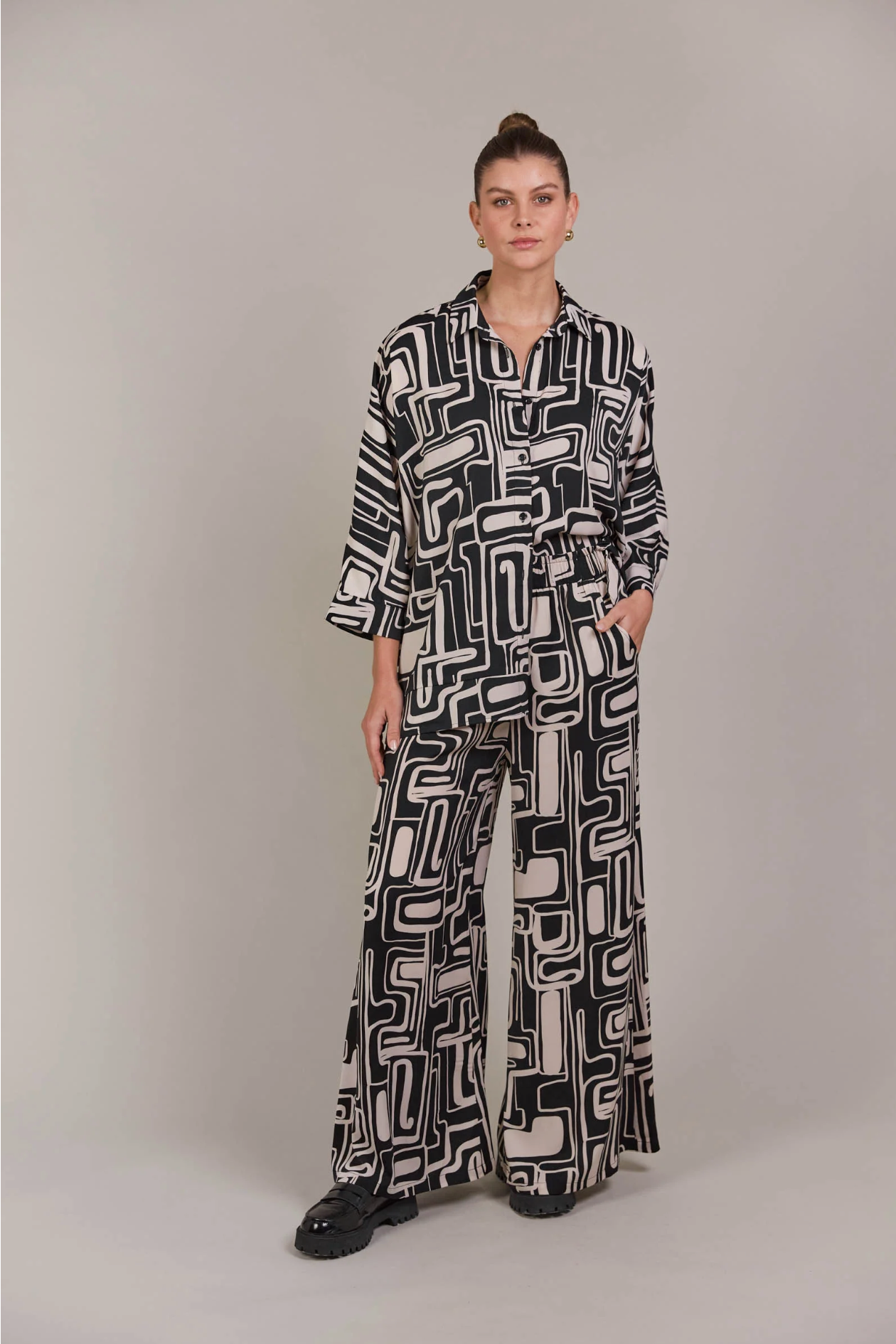 Elsie Relaxed Shirt One Size Geo