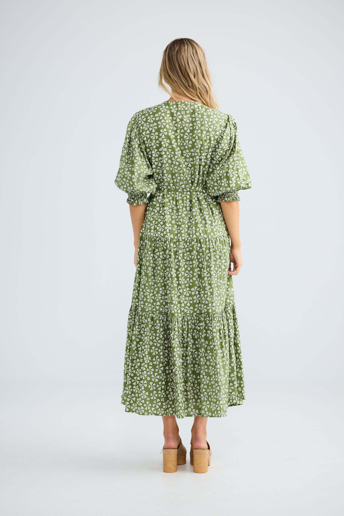 Taro Wrap Dress Sage Petal
