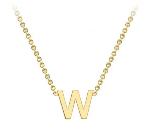 9K Yellow Gold Mini Initial Necklace 38+5cm