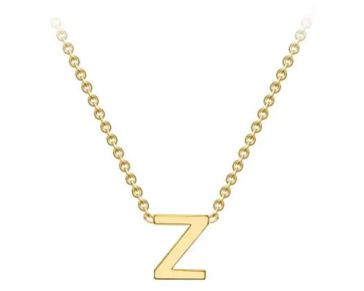 9K Yellow Gold Mini Initial Necklace 38+5cm