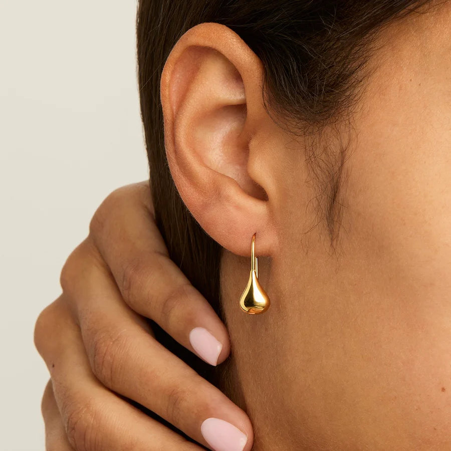 Baby Tears Yellow Gold Earring