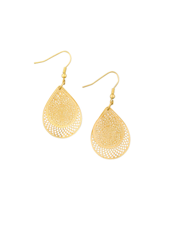 Tear Drop Web Earring