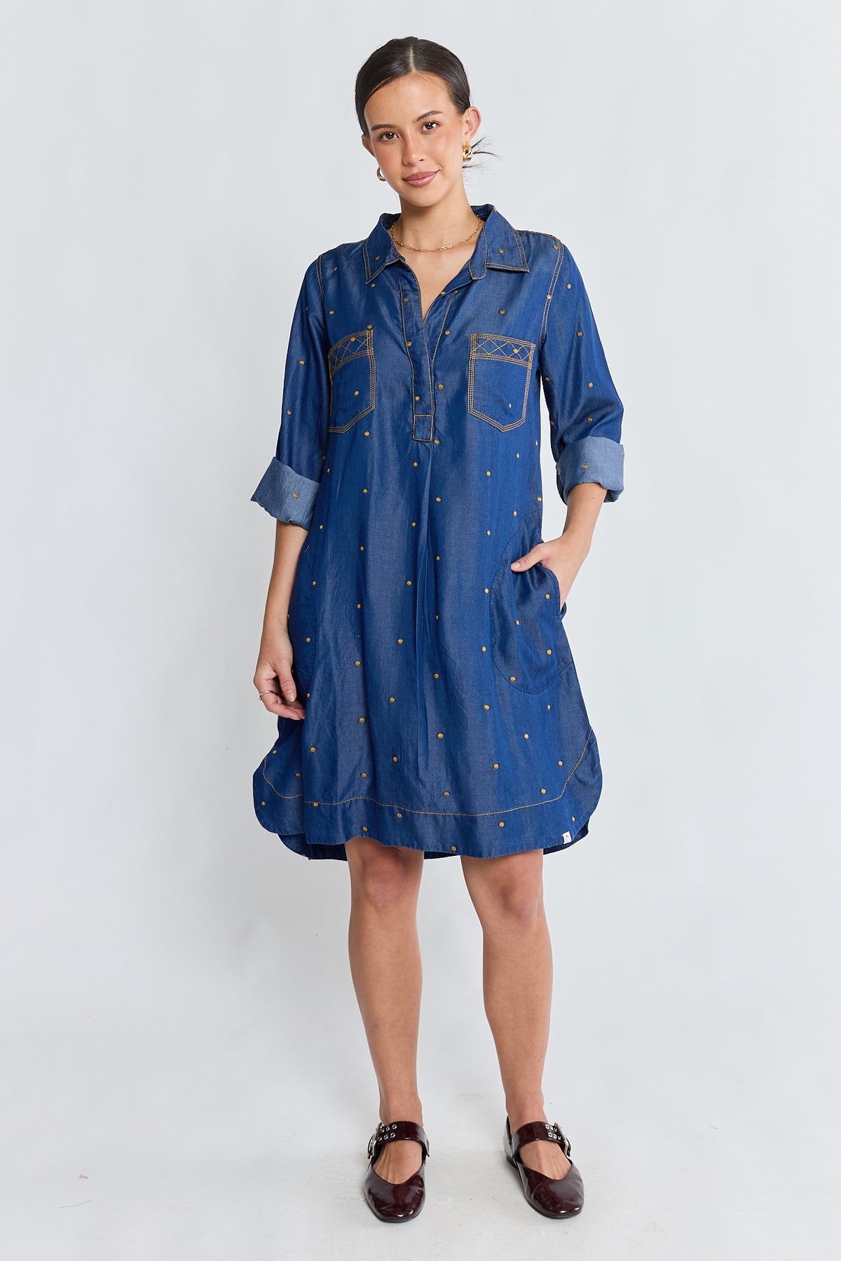 River Shirtmaker Dress Indigo