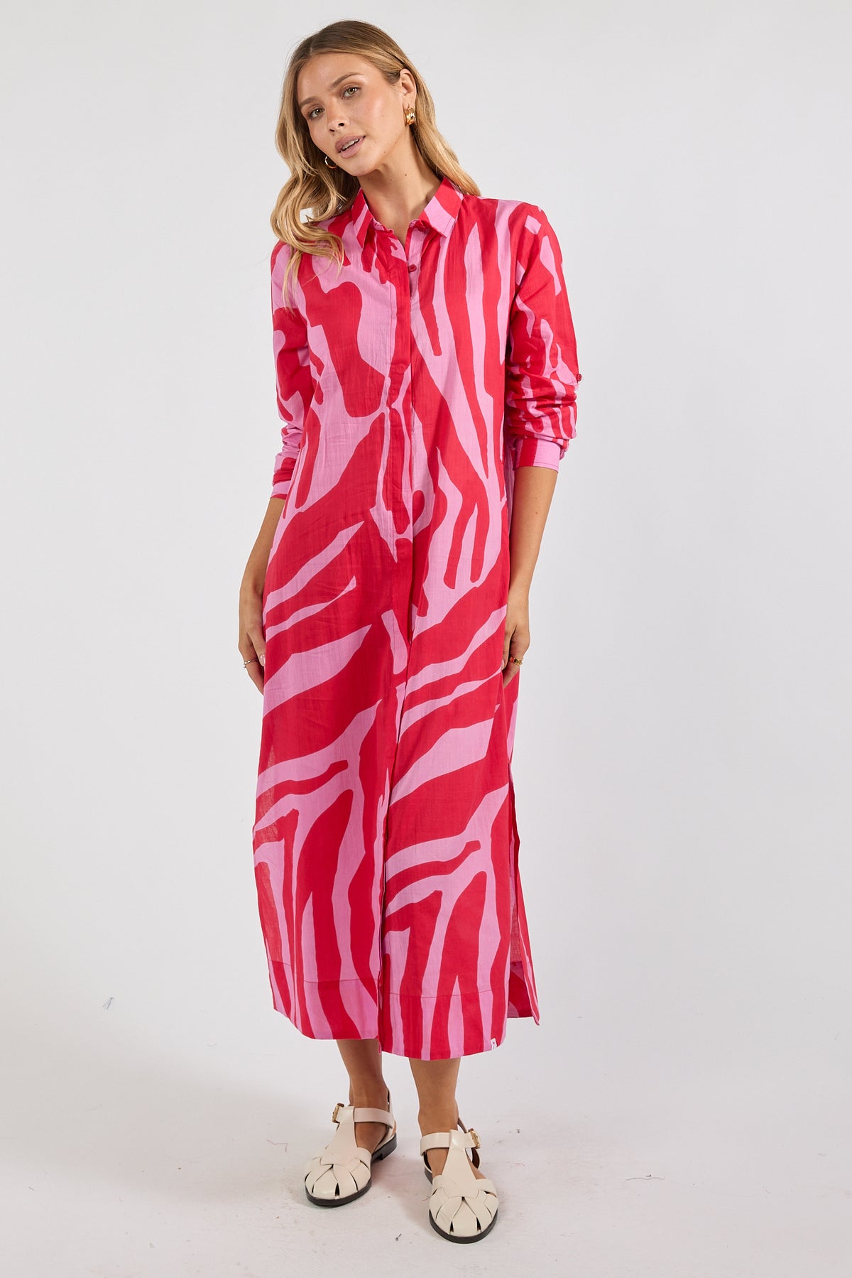 Zephyr Shirtmaker Dress Melon
