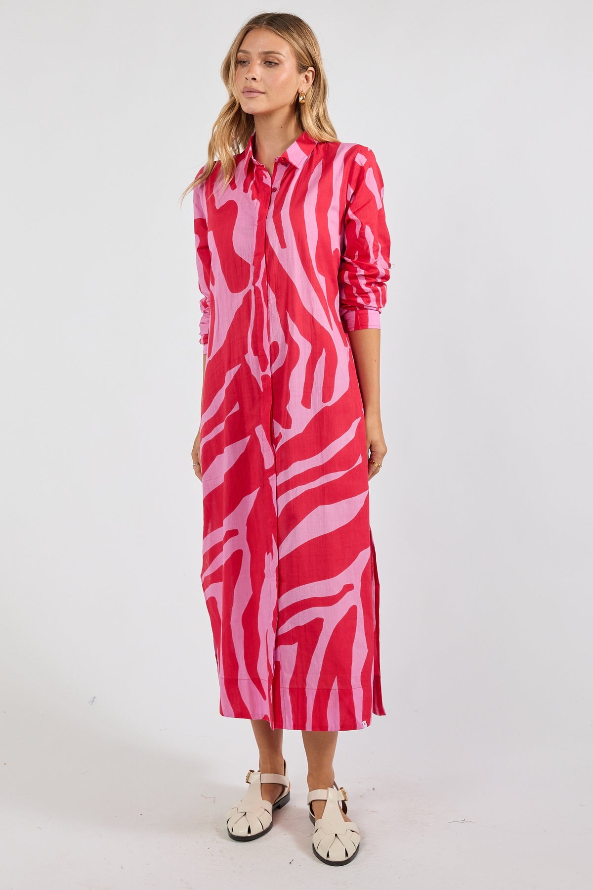 Zephyr Shirtmaker Dress Melon