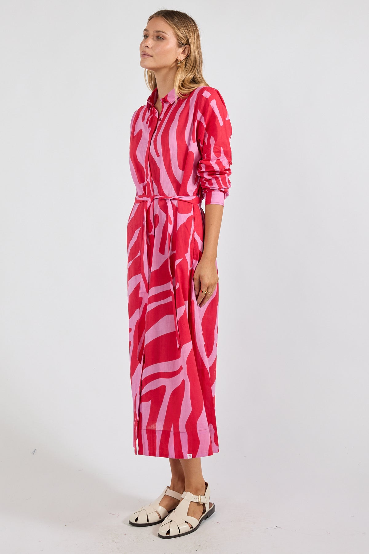 Zephyr Shirtmaker Dress Melon