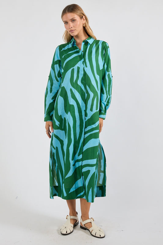 Zephyr Shirtmaker Dress Sea