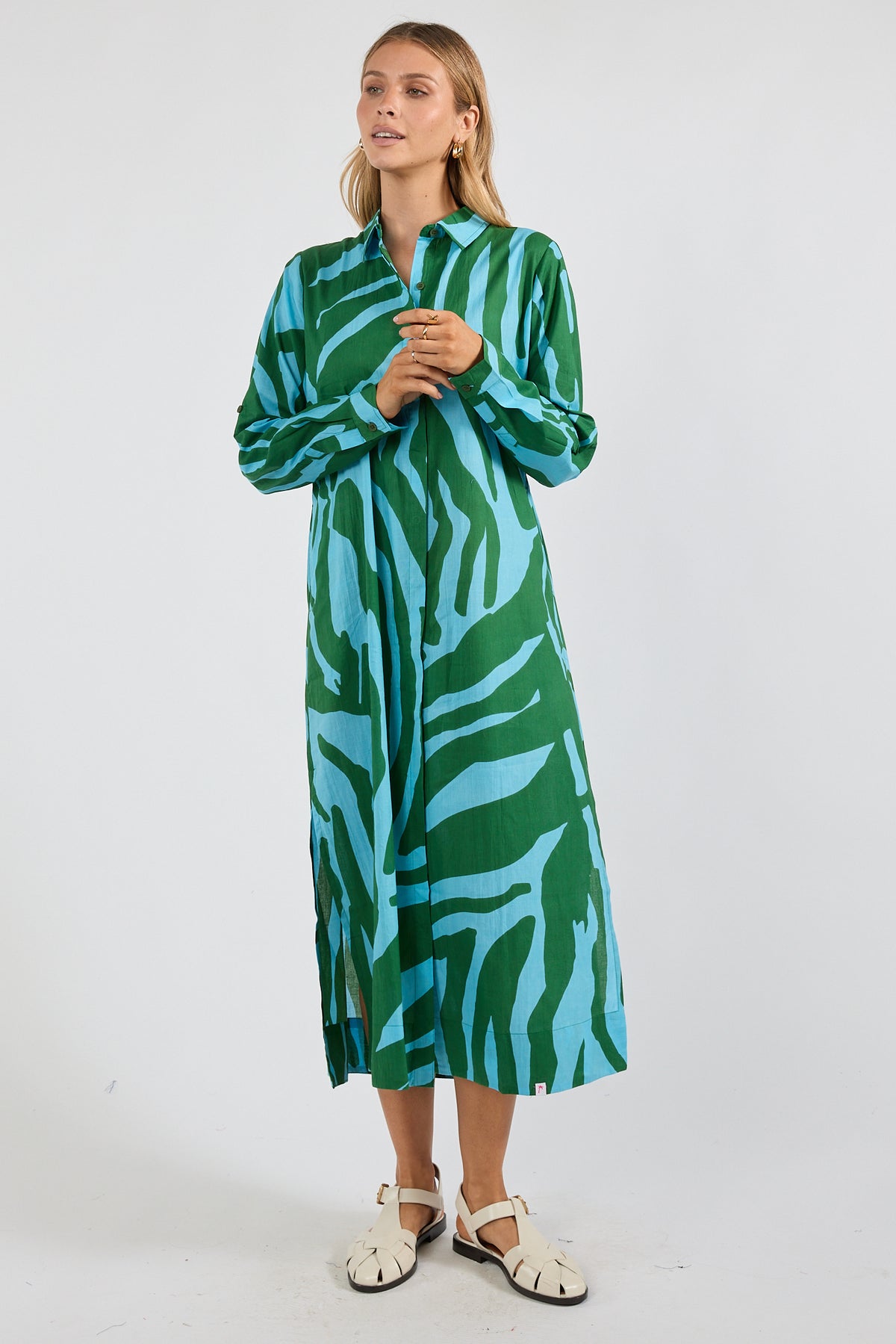 Zephyr Shirtmaker Dress Sea