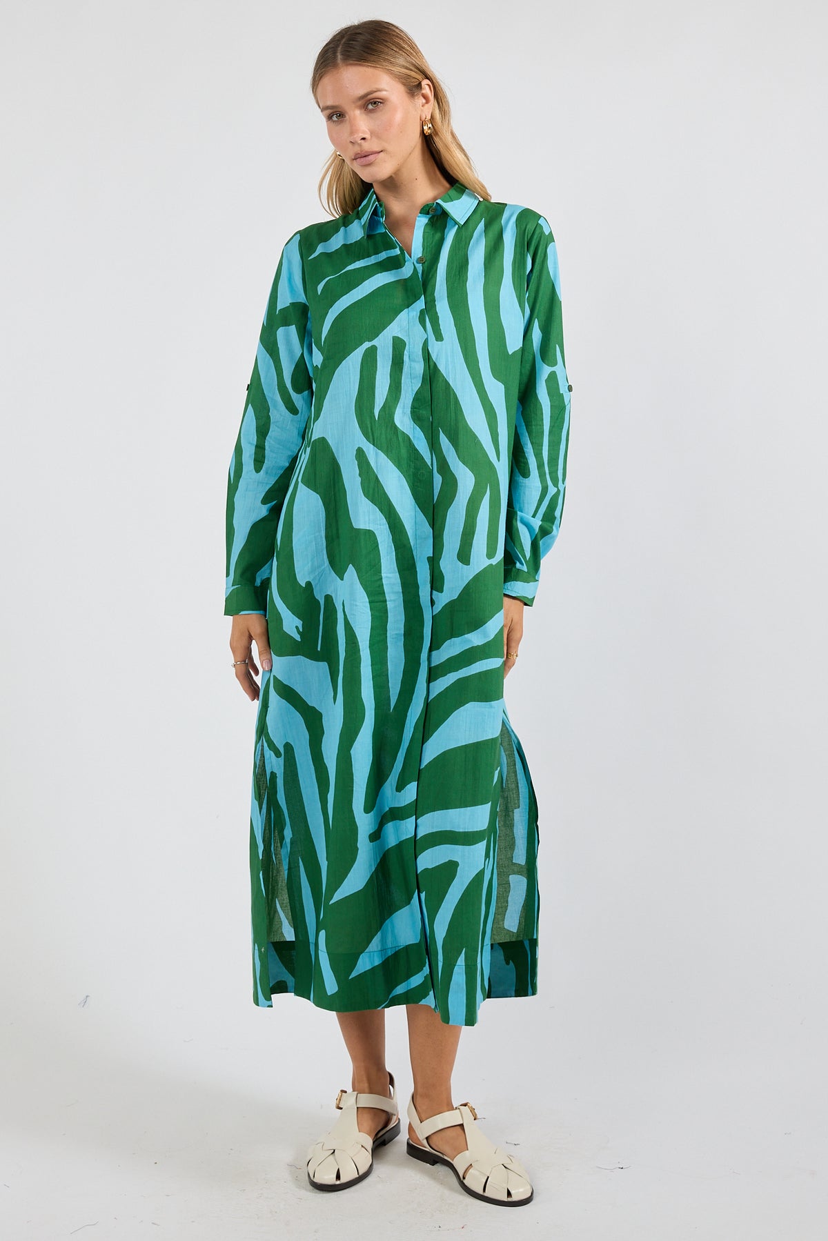 Zephyr Shirtmaker Dress Sea