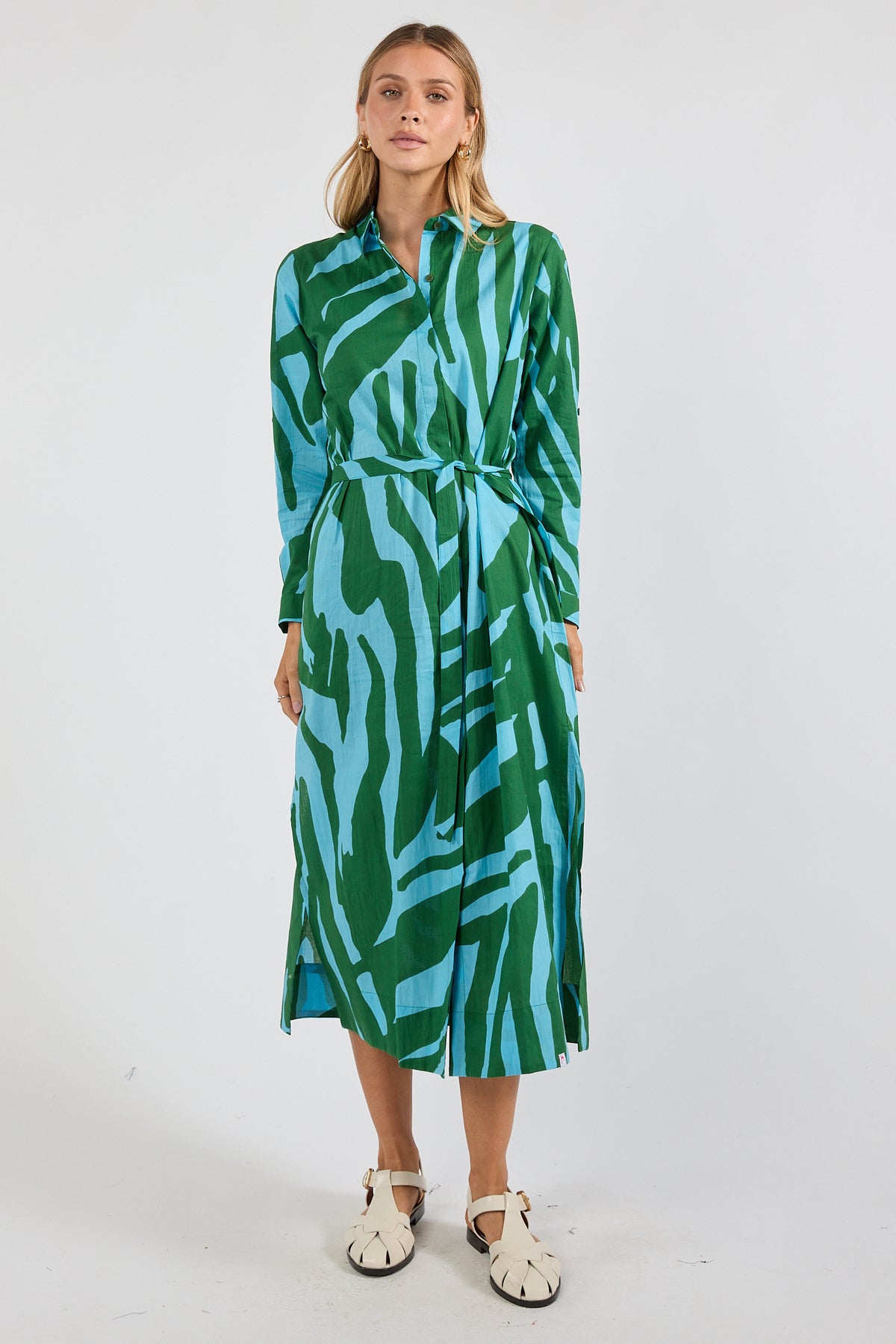 Zephyr Shirtmaker Dress Sea