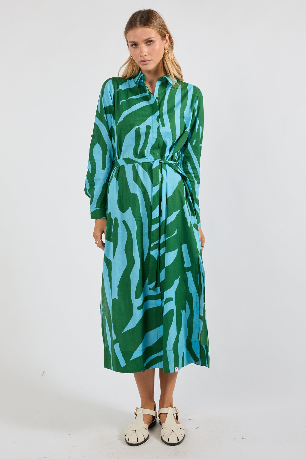 Zephyr Shirtmaker Dress Sea