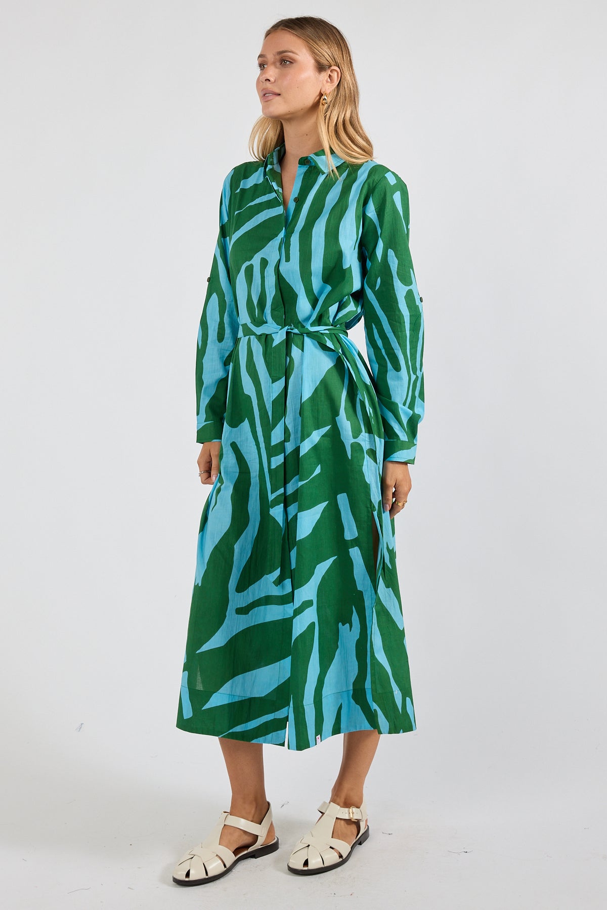 Zephyr Shirtmaker Dress Sea