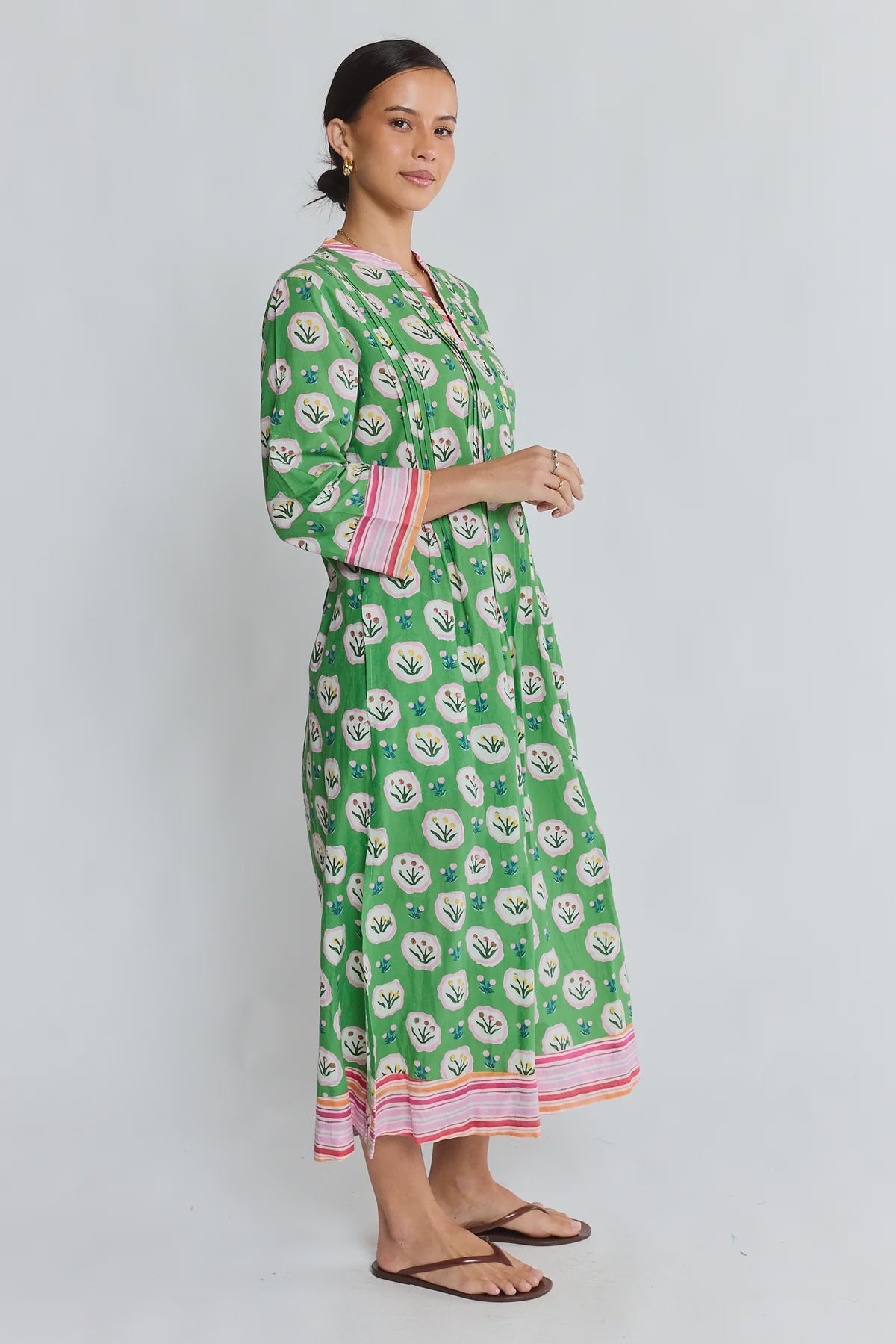 Lula Life Beth Midi Dress Fern