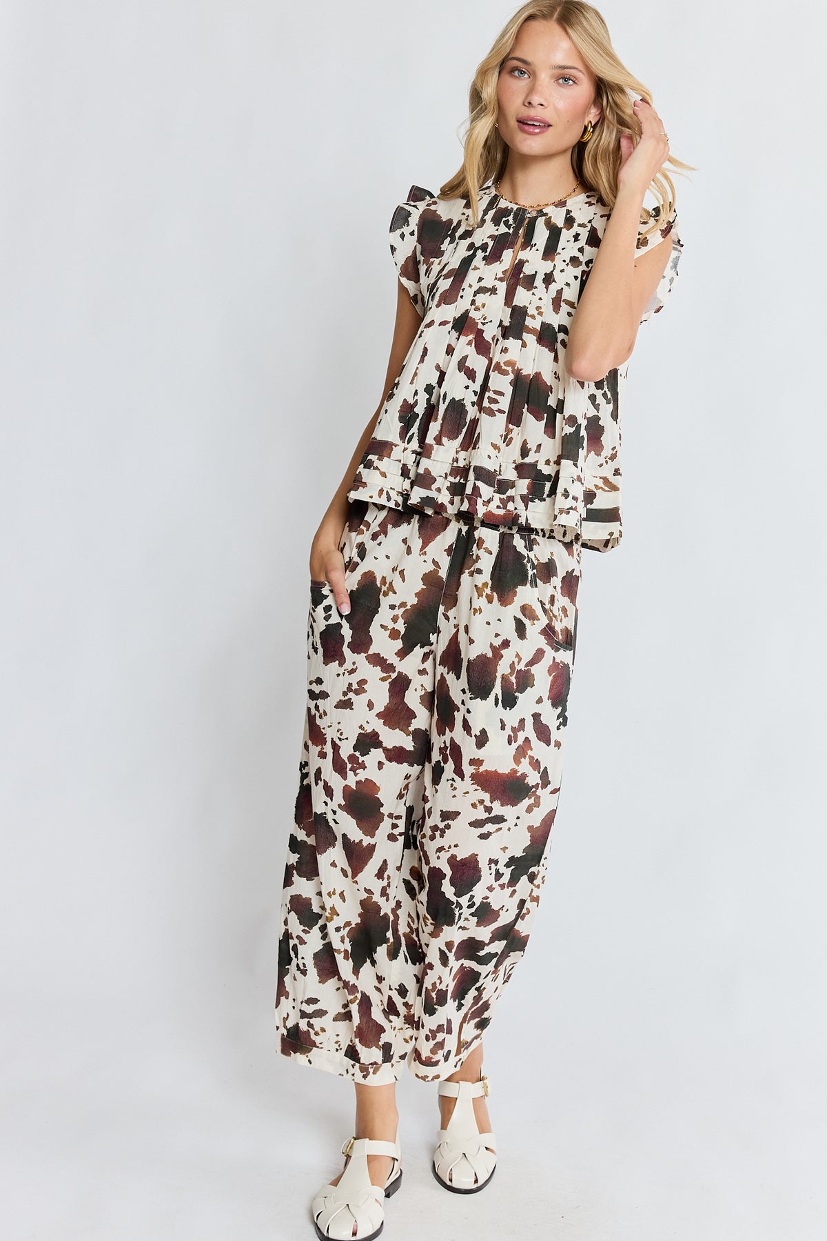 Sylvie Balloon Pant Cow Print
