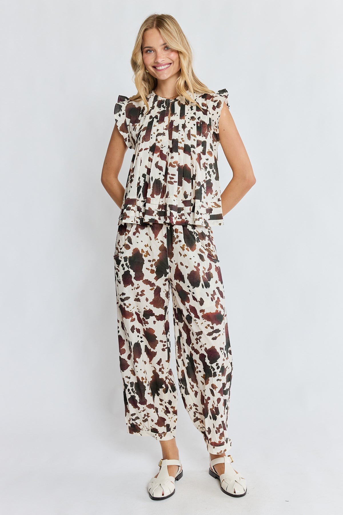 Sylvie Balloon Pant Cow Print