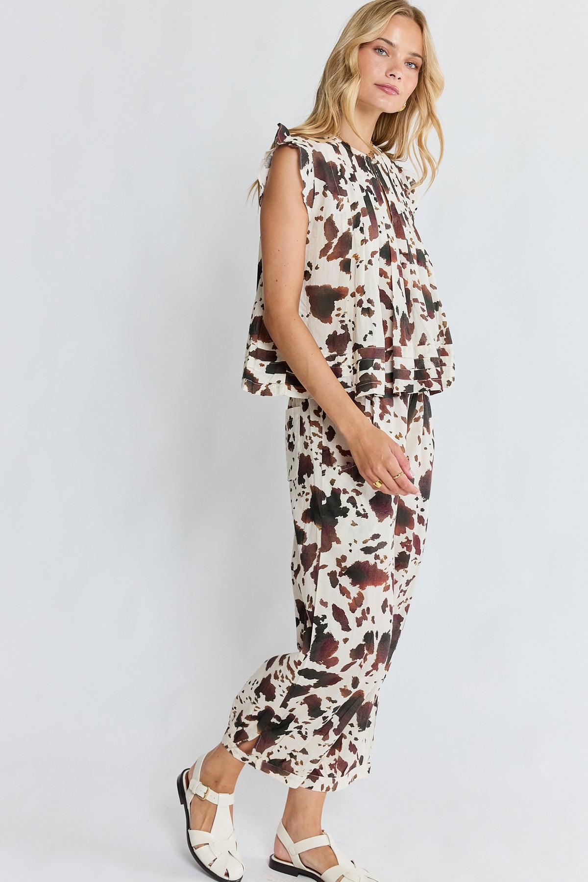 Sylvie Balloon Pant Cow Print