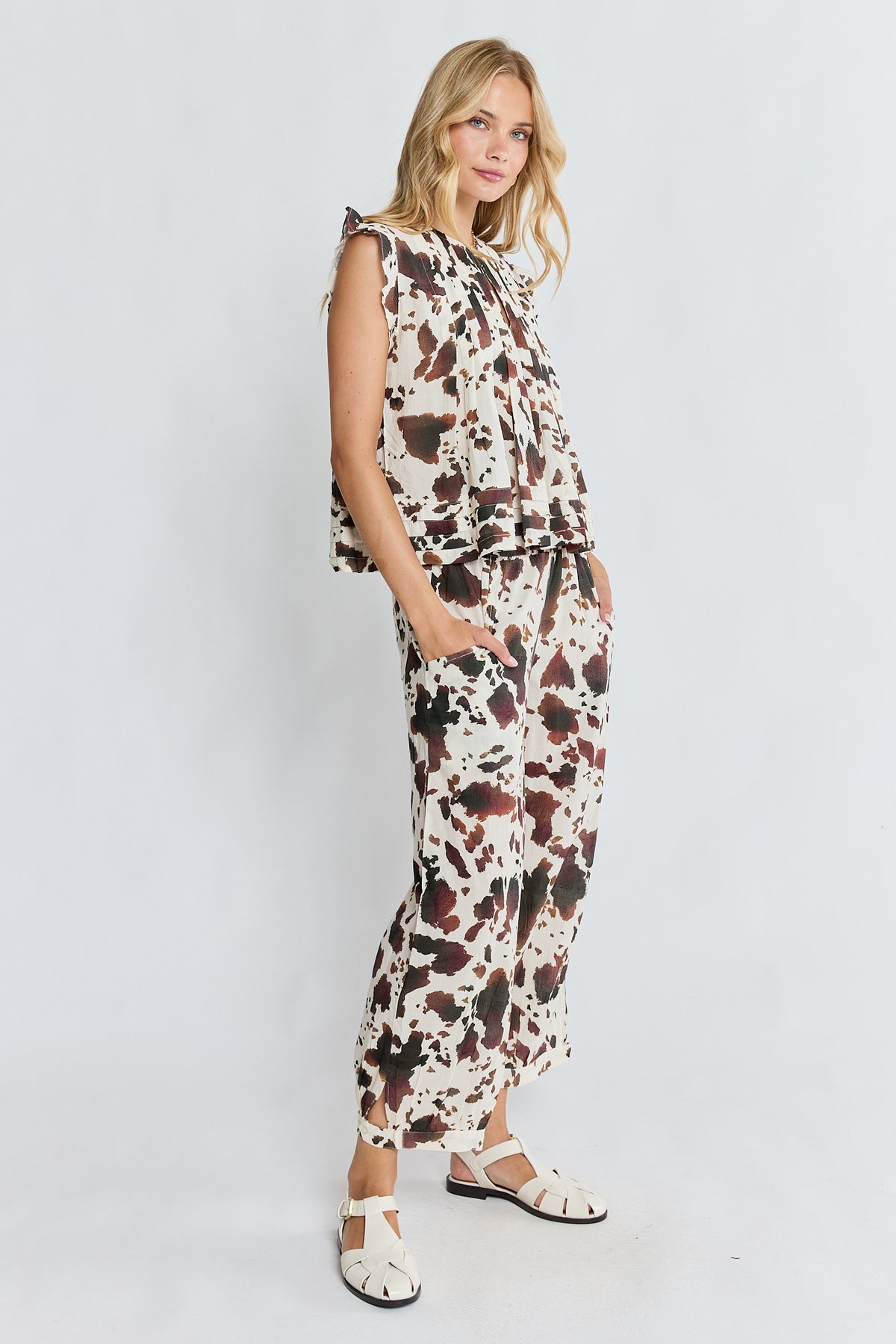Sylvie Balloon Pant Cow Print