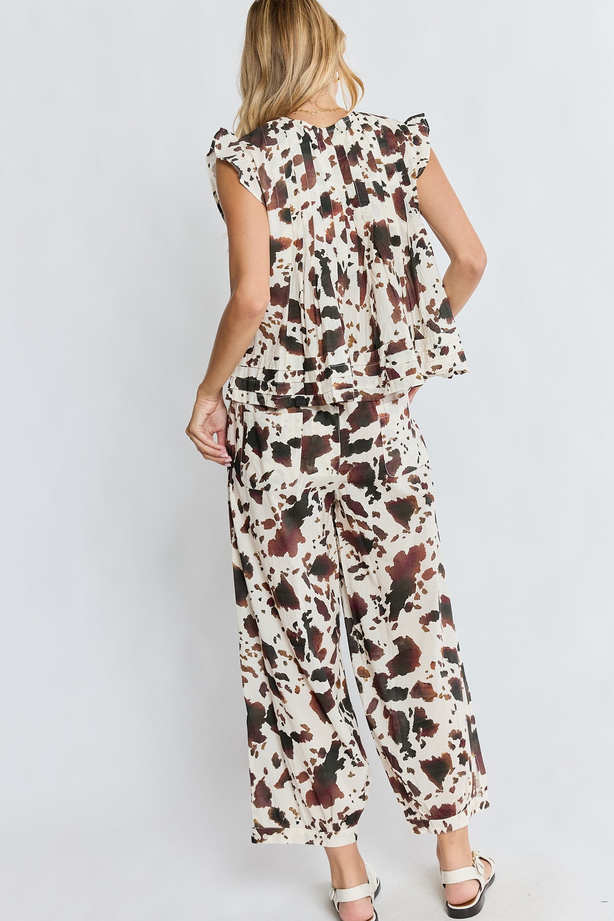 Sylvie Balloon Pant Cow Print
