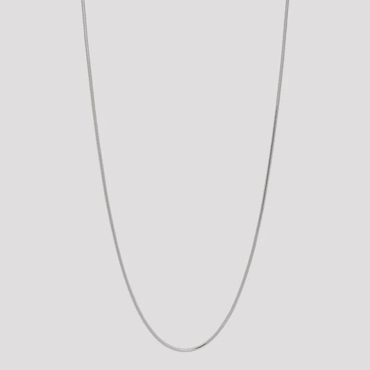 1.4mm Diamond Cut Silver Snake Chain 55cm +5cm