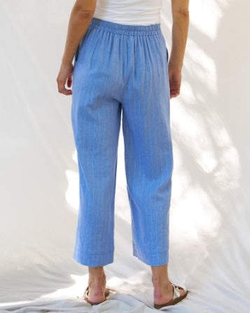 Parker Pant Berry Blue Stripe
