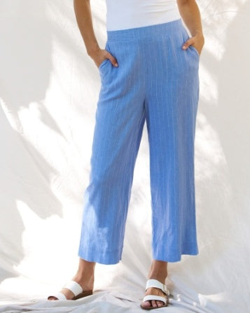 Parker Pant Berry Blue Stripe