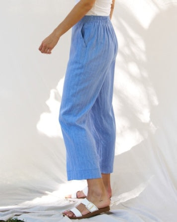 Parker Pant Berry Blue Stripe