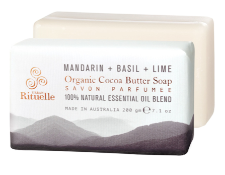 Equilibrium Mandarin, Basil & Lime Organic Cocoa Butter Soap